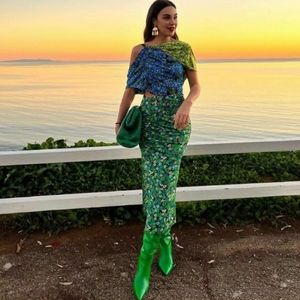 Zara (Bloggers Favorite) Off Shoulder Assymetrical Midi Dress Size Medium
